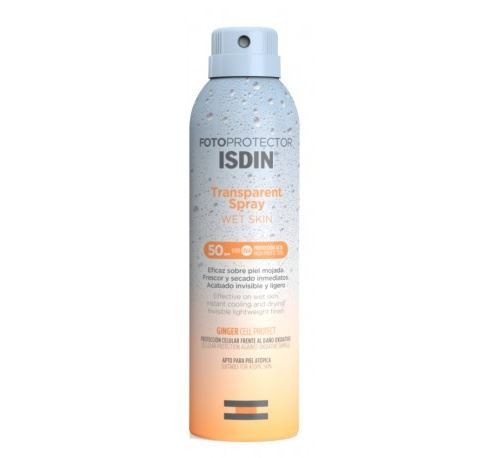 Fotoprotector Isdin Wet Skin Transp Spray SPF50+ 250Ml - Imagen 1