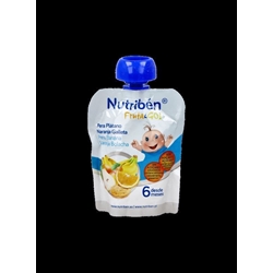 Nutriben Fruta&Go Pera, Platano, Naranja Y Galleta 90G - Imagen 1