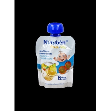 Nutriben Fruta&Go Pera, Platano, Naranja Y Galleta 90G - Imagen 1